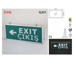3W EXIT ÇIKIŞ ARMATÜRÜ LEDLİ 3 SAAT AKÜLÜ - 2