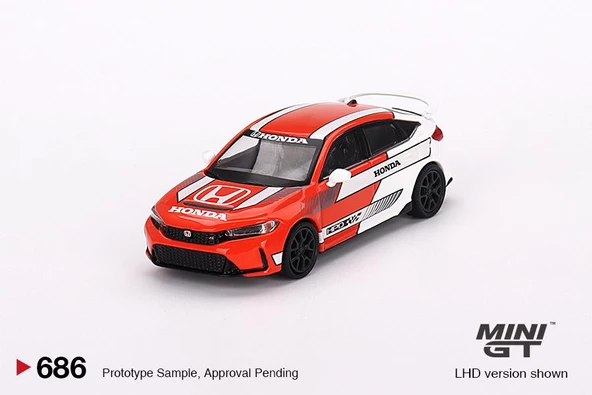 Mini GT Honda Civic TYPE R 2023 Pace Car Red 686