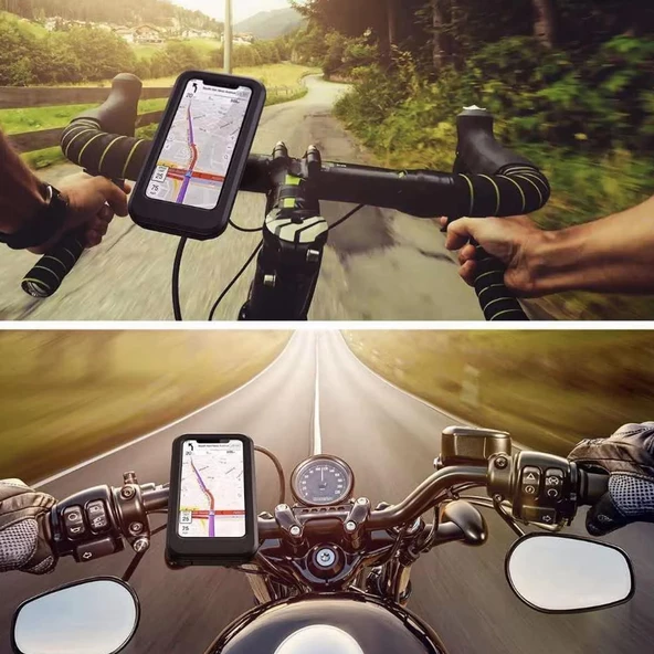 UpWay Su Geçirmez Dokunmatik Bisiklet Motorsiklet Telefon Tutucu Kılıf - 11