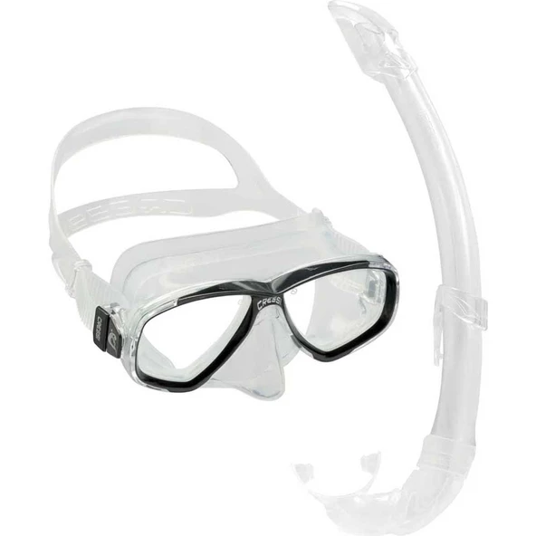 Cressi Perla-Mexico Maske Şnorkel Seti Şeffaf- Siyah - 2