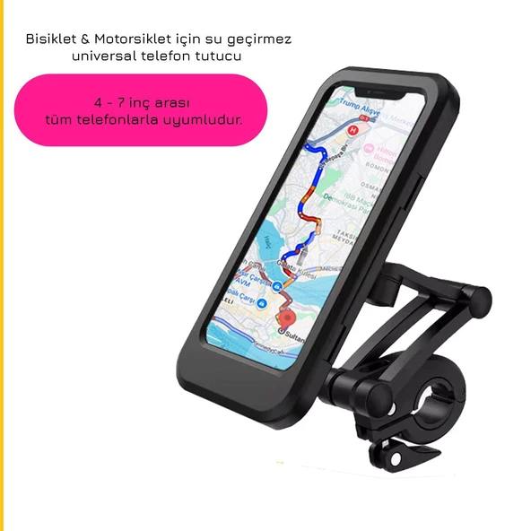 UpWay Su Geçirmez Dokunmatik Bisiklet Motorsiklet Telefon Tutucu Kılıf - 5