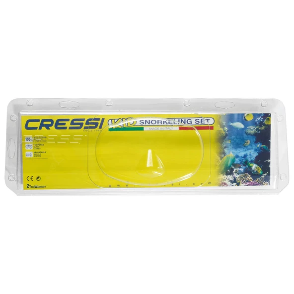 Cressi Moon-Top Çocuk Maske Şnorkel Seti Yeşil - Resim 3