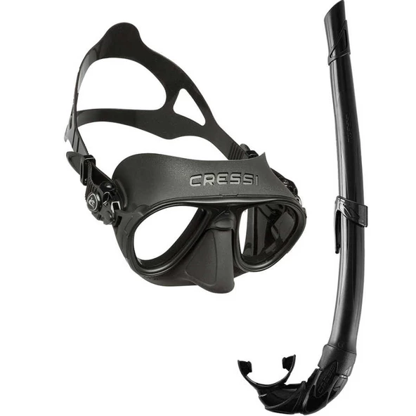 Cressi Calibro+Corsica Maske Şnorkel Seti Siyah - 2