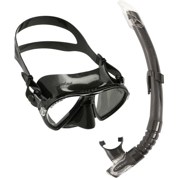 Cressi Ocean-Gamma Yetişkin Maske Şnorkel Seti Siyah - 2