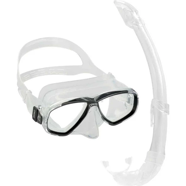 Cressi Perla-Mexico Maske Şnorkel Seti Şeffaf- Siyah - 1