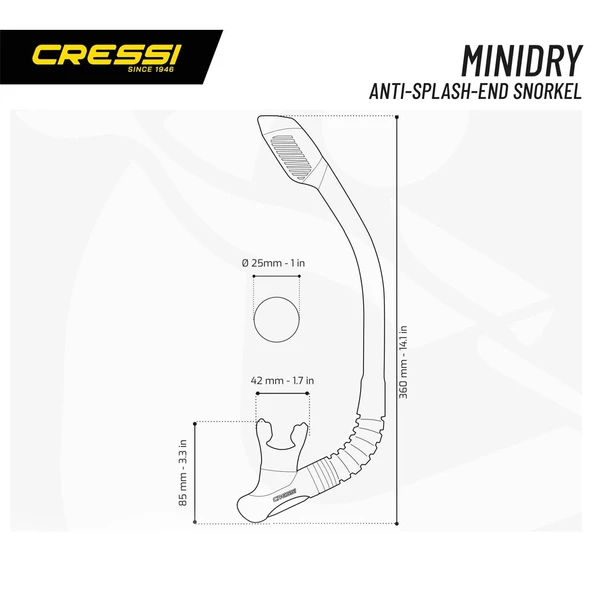 Cressi Minidry Çocuk Şnorkel Sarı - 3