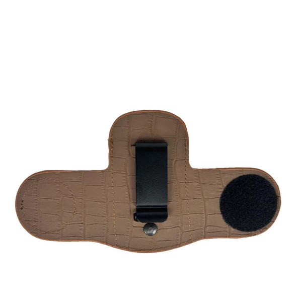 Hakiki Deri Stetoskop Tutucu Organizer Holder Kroko Taba - 3
