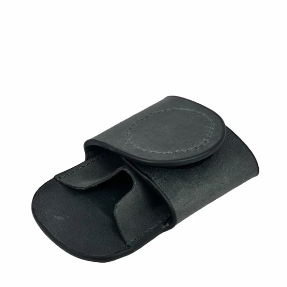 Hakiki Deri Stetoskop Tutucu Organizer Holder Gri - 6