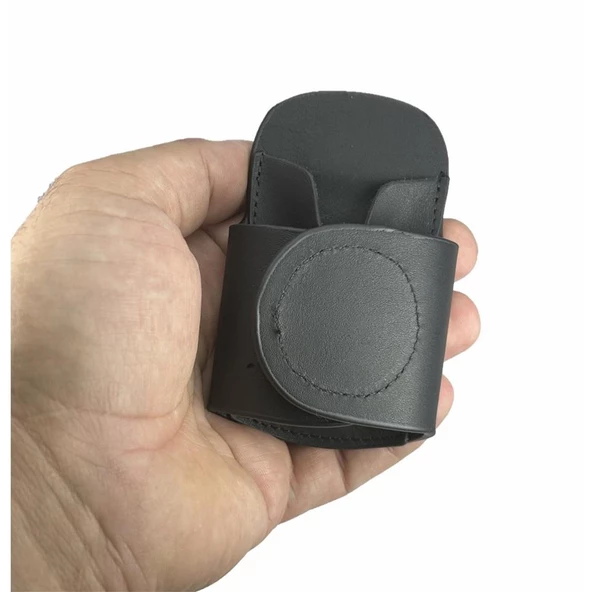 Hakiki Deri Stetoskop Tutucu Organizer Holder Siyah - 9