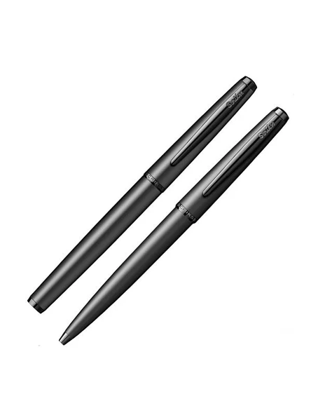 Scrikss Metropolis 78MB Dolma Kalem - Tükenmez kalem Takım Özel Kutu Mat Siyah - Resim 2