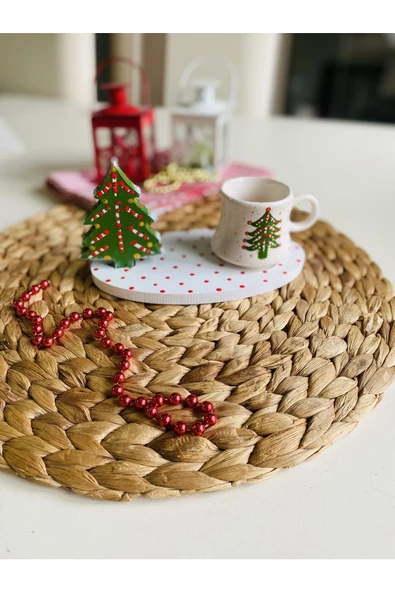Yılbaşı Konsept Çam Ağacı Sunumluklu Fincan - Resim 8
