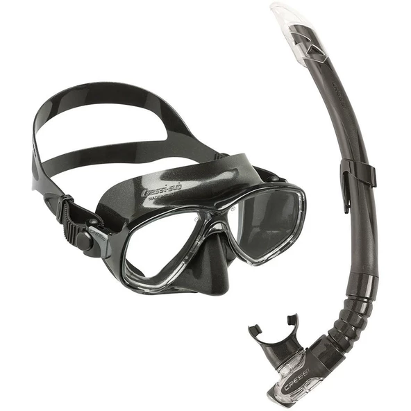 Cressi Marea+Gamma Black Yetişkin Maske Şnorkel Seti