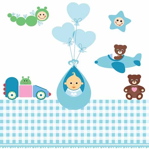 Uçan Bebek Çocuk Odası Duvar Kağıdı Baskı - Resim 5