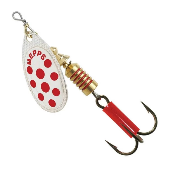 Mepps Aglia Beyaz Kırmızı No:1(3.5g)  Döner Olta Kaşığı ürün görseli