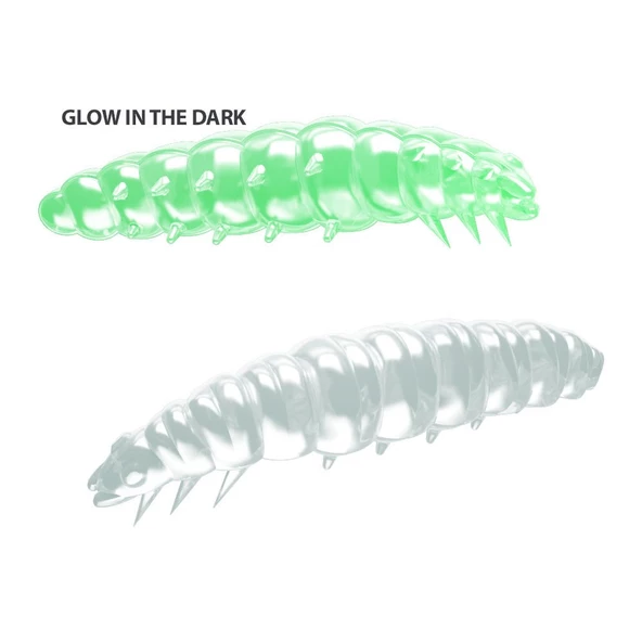 Libra Lures Larva Garlic(Sarımsak Aromalı) Glow UV Green 4.5 cm Suni Yem