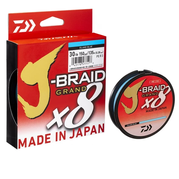 Daiwa J-Braid Grand 8B Blue 135m İp Misina Kalınlık (mm) : 0,18mm