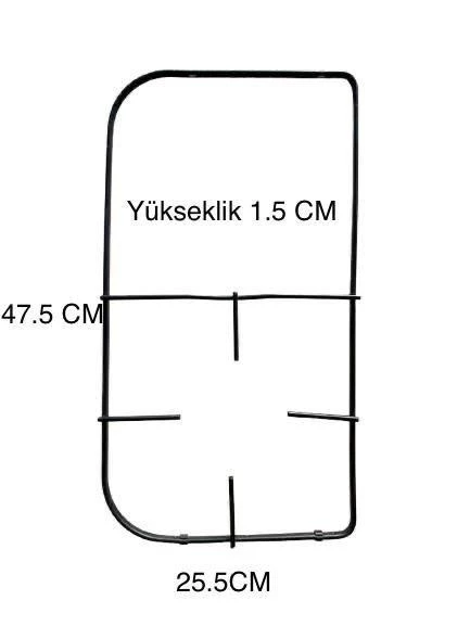 Arçelik/Beko/Altus Set Üstü Ocak Izgarası 47Cm-25.5 Cm-1.5 Cm