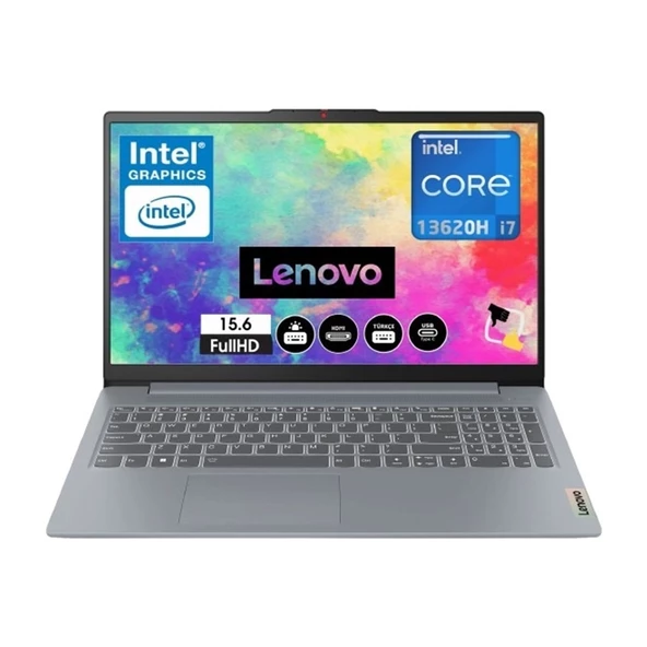 Ideapad Slim 3 Intel Core I7-13620H 16GB 512GB SSD Windows 11 Pro 15.6" Taşınabilir Bilgisayar 83EM005UTR Csrtech Çantalı - 2