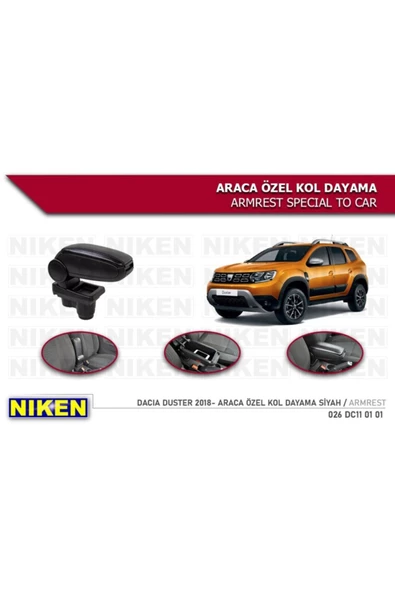 Dacia Duster Kol Dayama Kolçak Vidasız Konsol 2018+ - 2