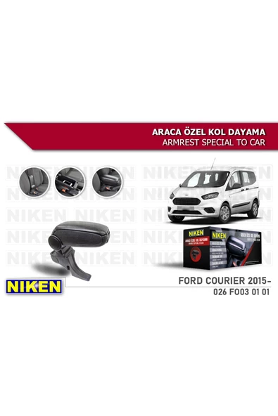 Ford Courier 2015- Kol Dayama Kolçak Geçmeli ABS Siyah