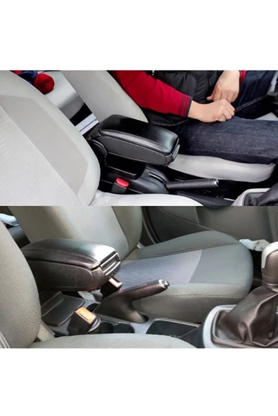 Renault Megane 4 2016- Kol Dayama Kolçak Geçmeli ABS Siyah - 5