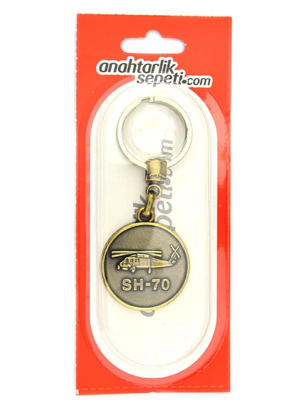 SH-70 Helikopter Rölyefli Metal Anahtarlık - 9