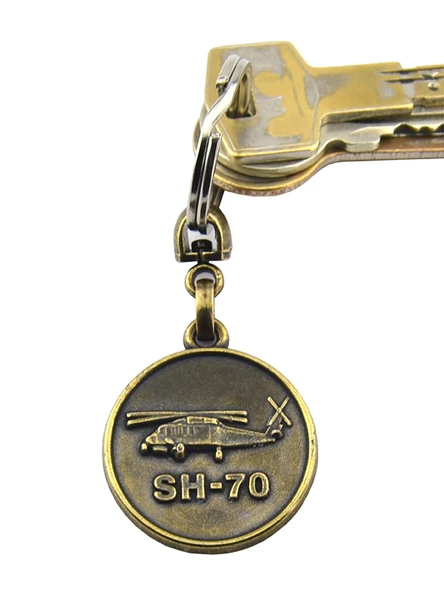 SH-70 Helikopter Rölyefli Metal Anahtarlık - 6