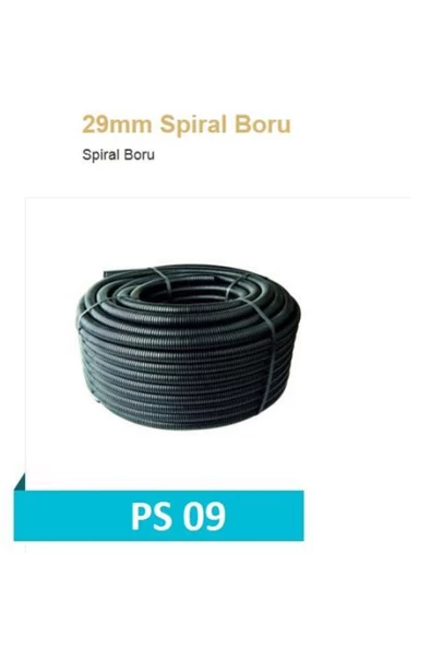 Ayda PS09 Plastik Spireller Borular 32 mm. (50 mt.) Siyah