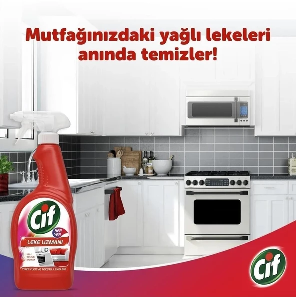 Cif Sprey Yüzey Ve Kumaş Lekeleri Için Leke Uzmanı 750 ml X3 - Resim 6