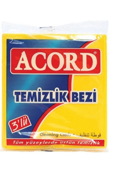 Ayda Acord Temizlik Bezi 3 Adet Sarı X 3 ADET