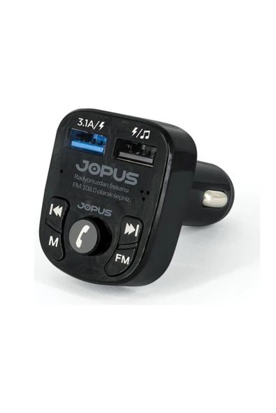 Ayda Jopus Fm Transmitter Bluetooth Araç Kiti 4.0 Micro Sd Usb Yüksek Hızlı Şarj