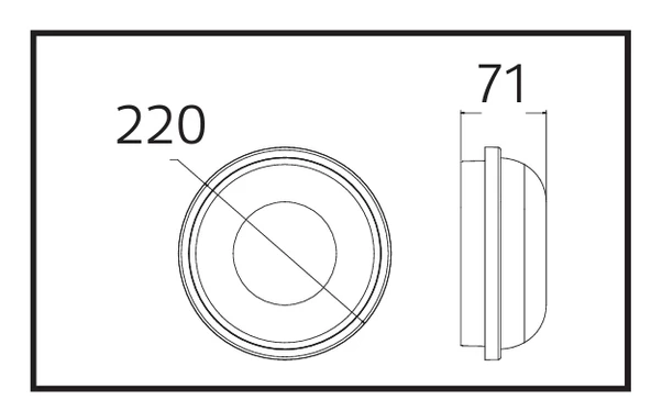 HOROZ Artos SİYAH 20w Yuvarlak Glop Led Armatür 6500k IP65 Beyaz Işık - Resim 2