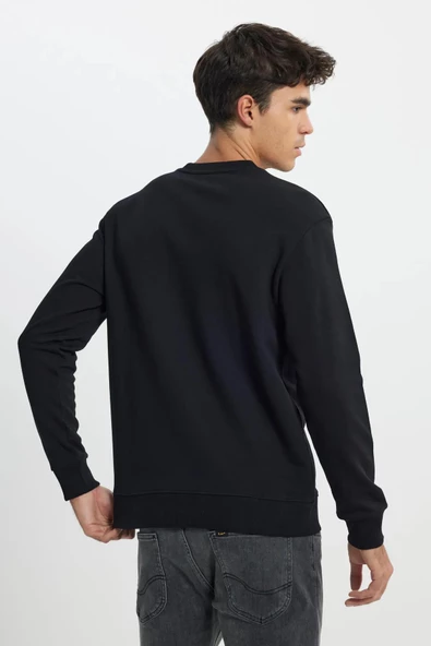 Lee Regular Fit Normal Kesim %100 Pamuk Sıfır Yaka Sweatshirt - 5