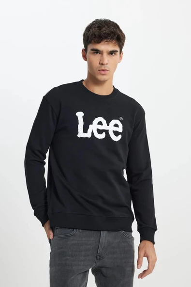 Lee Regular Fit Normal Kesim %100 Pamuk Sıfır Yaka Sweatshirt