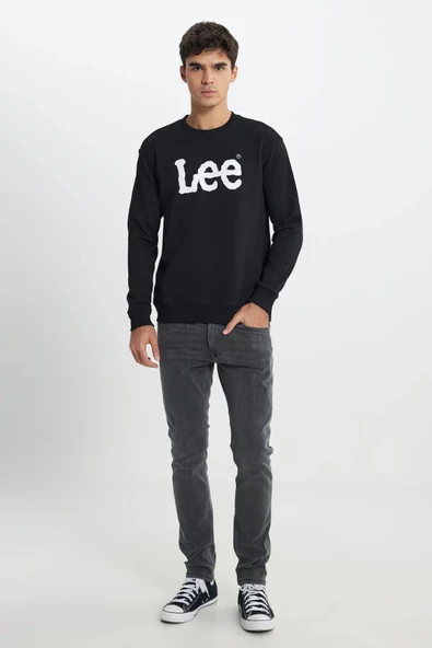 Lee Regular Fit Normal Kesim %100 Pamuk Sıfır Yaka Sweatshirt - 3
