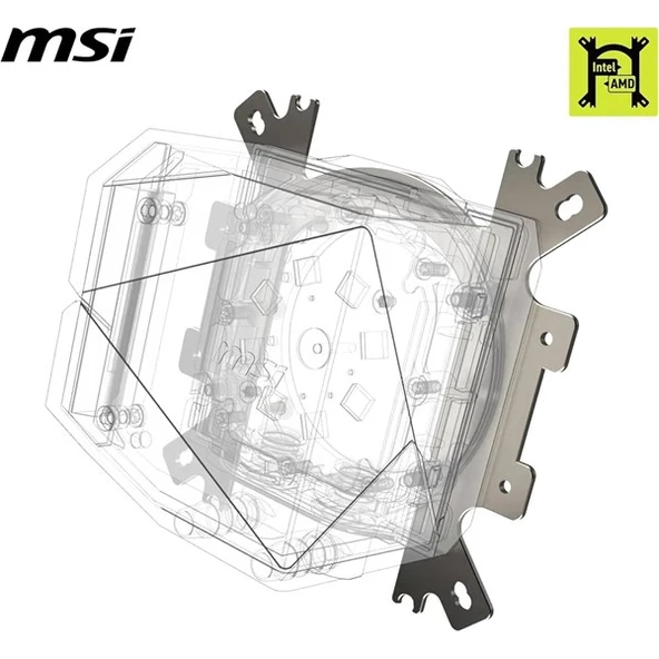 MSI 240MM MAG CORELIQUID I240 RGB AM5-1700P SIVI SOĞUTMALI İŞLEMCİ FANI BEYAZ - Resim 4