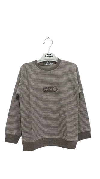 uğurböceğiçocuk Swo Yazı Baskılı Jakarlı Sweat 9441 - 9