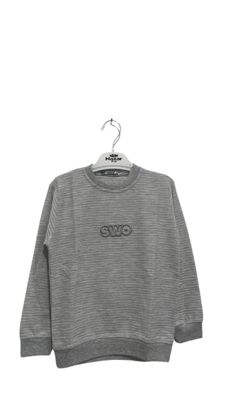 uğurböceğiçocuk Swo Yazı Baskılı Jakarlı Sweat 9440 - 3