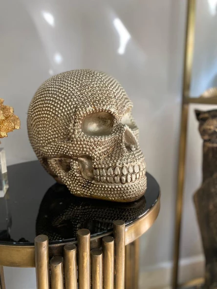 Büyük Kurukafa, İskelet Dekoratif Aksesuar Biblo Heykel - 7