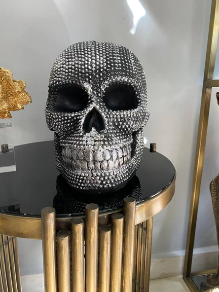 Büyük Kurukafa, İskelet Dekoratif Aksesuar Biblo Heykel - 11