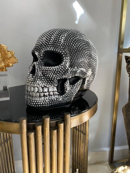 Büyük Kurukafa, İskelet Dekoratif Aksesuar Biblo Heykel - 10