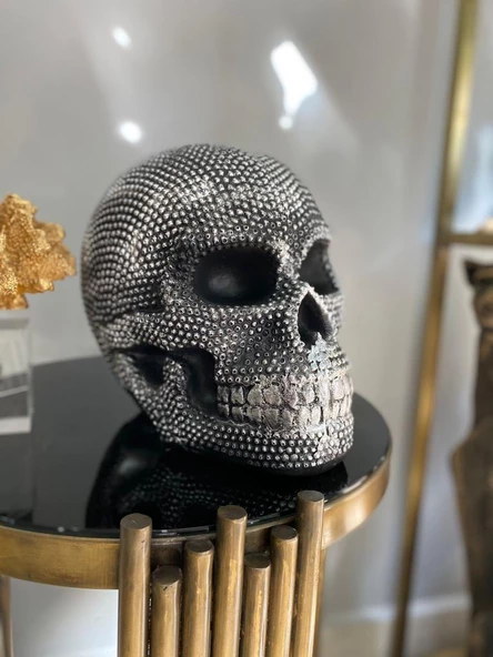 Büyük Kurukafa, İskelet Dekoratif Aksesuar Biblo Heykel - 12