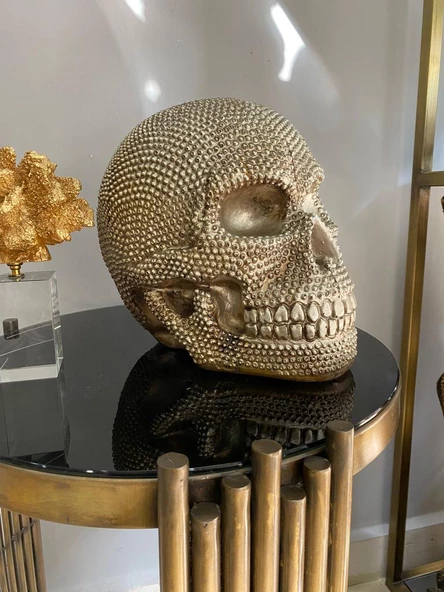 Büyük Kurukafa, İskelet Dekoratif Aksesuar Biblo Heykel - 9