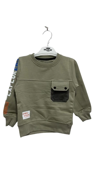 uğurböceğiçocuk Skı Explorar Kol Yazılı Maskot Erkek Sweat 2481 - 7