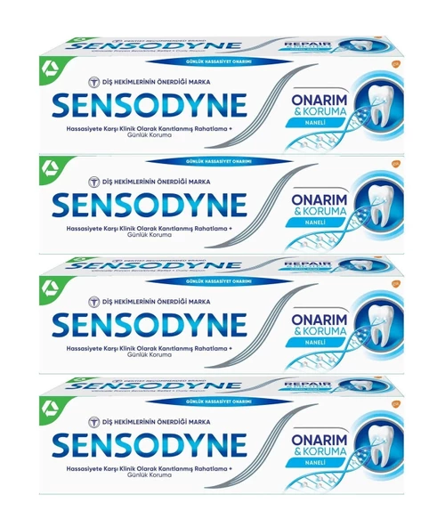 Sensodyne Onarım & Koruma Naneli Diş Macunu 75ml x 4 ADET