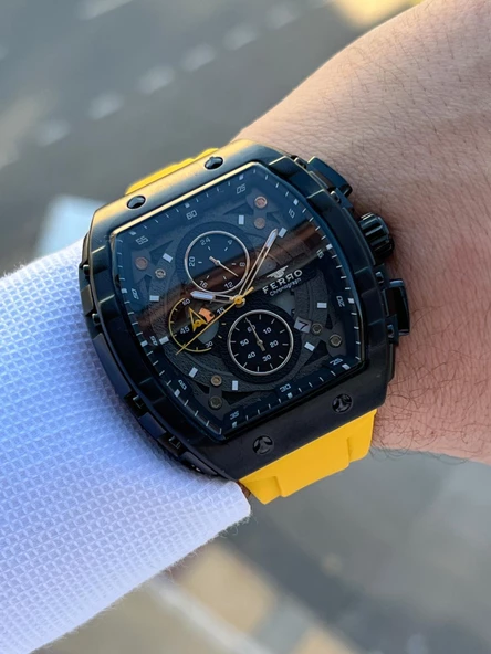 Ferro İç Fonksiyonları Aktif Silikon Kordon 30 Mt Suya Dayanıklı Erkek Kol Saat EFM31351-ZN - Resim 2