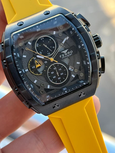 Ferro İç Fonksiyonları Aktif Silikon Kordon 30 Mt Suya Dayanıklı Erkek Kol Saat EFM31351-ZN - Resim 3