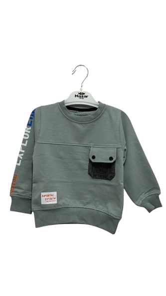 uğurböceğiçocuk Skı Explorar Kol Yazılı Maskot Erkek Sweat 2481 - 12