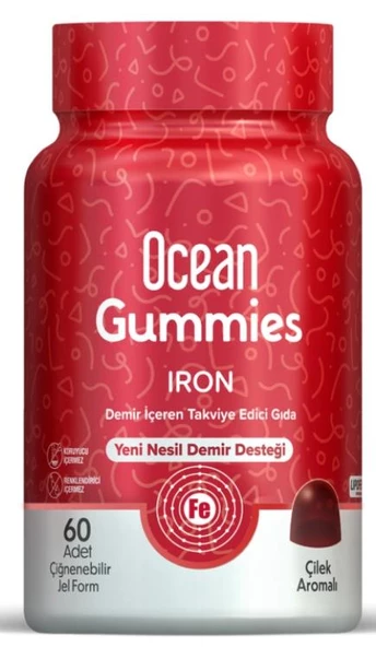 Ocean Gummies İron 60 Çiğneme Formu ürün görseli 1