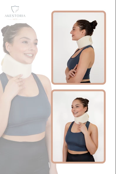 Medikal Sünger Boyunluk,boyun Fıtığı Boyun Destek Boyun Düzleşmesi Korse Bej NC-003